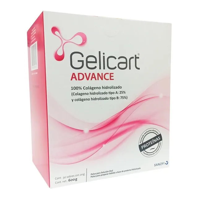 Gelicart Advance 30 Sobres Colágeno Hidrolizado + Obsequio