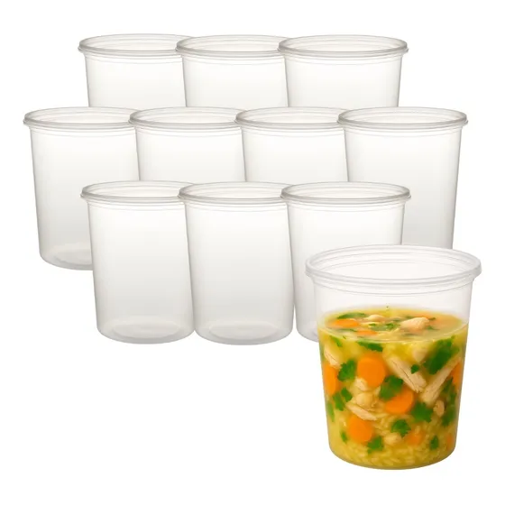 Set 30 Envase Sopa 32oz 946ml Envase Desechable Alimento