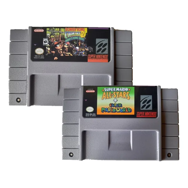Donkey Kong Country 2 + Super Mario All-stars R-pr0 Snes