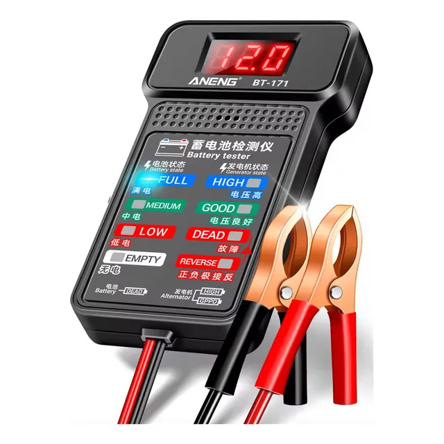 Tester Probador Bateria 12v Estado Led Auto Moto Camioneta