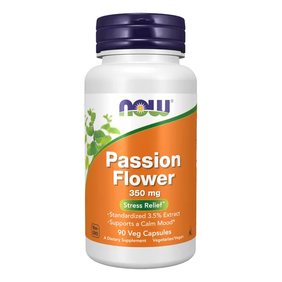 Suplemento Now Passion Flor 350 Mg Natural Stress Relief 90