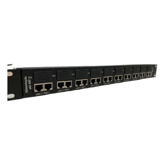 Patch Panel Poe 10 Portas  -10/100 Fast Ethernet Novo