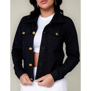 Jaqueta Jeans Feminina Casaco Elegante Primium Lisa Inverno Jaqueta Jeans Feminina Casaco Elegante Primium Lisa Inverno