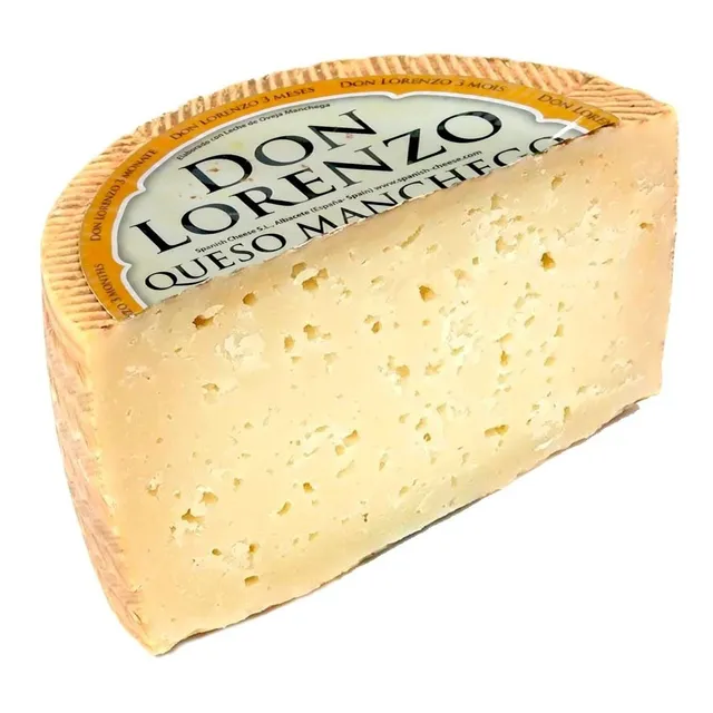 Queso Manchego D.o Don Lorenzo 1.5 Kg Aprox (1/2 Pz)