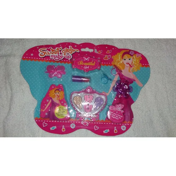 Set Estuche De Maquillaje Para Niñas Labial Anillos Sombras