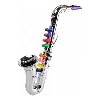 Fwefww Saxofon Musical Infantil Plateado Para Instrumento Fwefww Saxofon Musical Infantil Plateado Para Instrumento