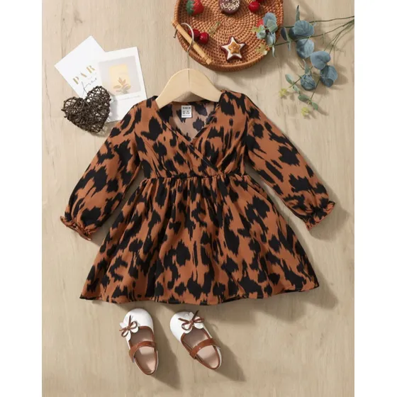 Vestido Atigrado De Niña
