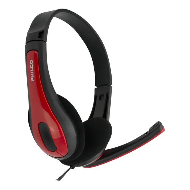 Audifono Vifdeo Conferencia Philco 408rd Con Mic- Revogames Color Rojo