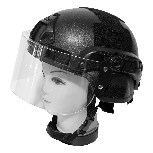 Casco + Visor Táctico Militar Combate Moto Airsoft Paintball