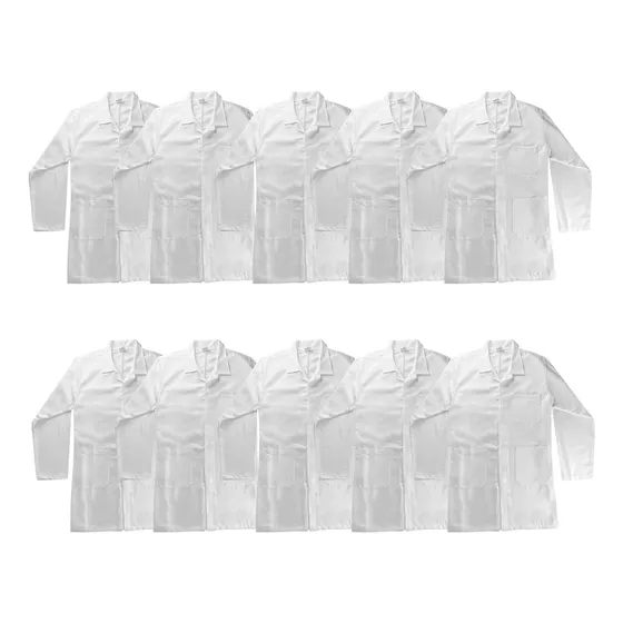 Bata Blanca Laboratorio Larga Uniforme Médico Mayoreo 25pz