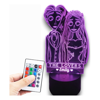 Lampara Led El Cadáver De La Novia Personalizable 16 Colores Lampara Led El Cadáver De La Novia Personalizable 16 Colores