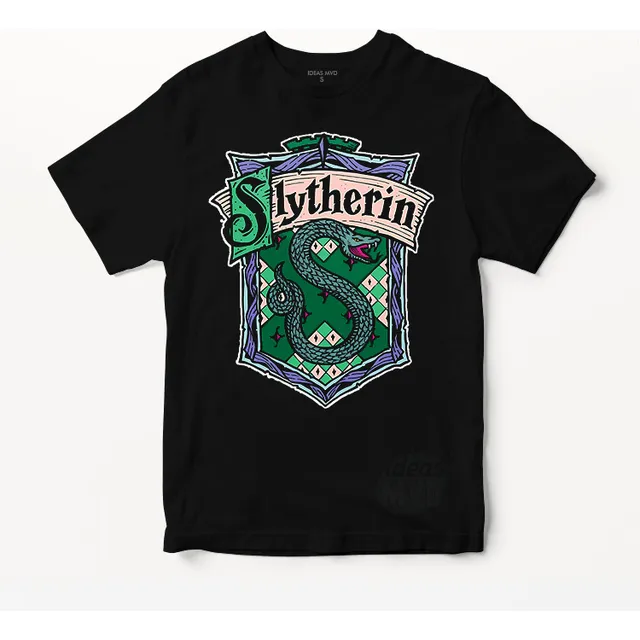 Remera Harry Potter Slytherin 02 (negra:) Ideas Mvd