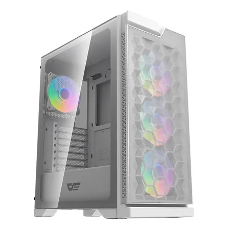 Funda Aigo Darkflash Dk361 Rgb Mid-T de vidrio plano c/4f para jugadores