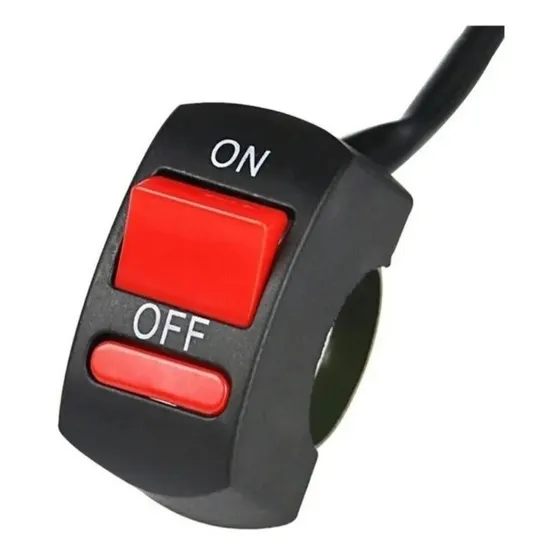 Ficha Tecla Boton Switch Interruptor On Off Para Faros Moto