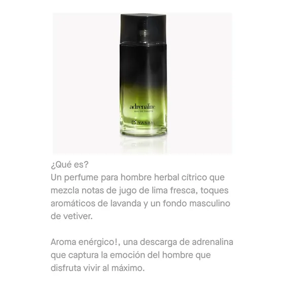 Adrenalina Perfume Yanbal 75 Ml