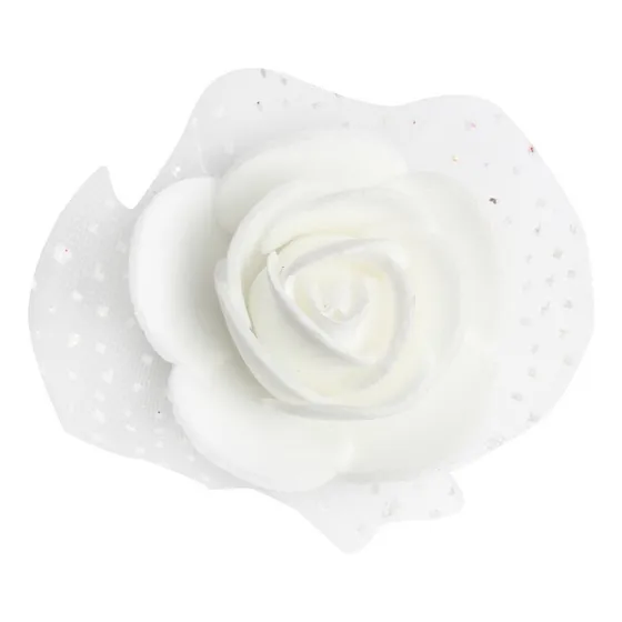 T 100 Piezas Flores Cabeza Artificial Espuma Rosa Para Boda