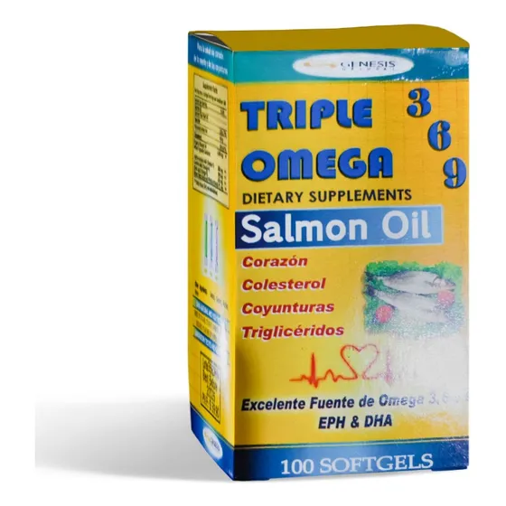 Triple Omega 3, 6 Y 9 Eph Y Dha   De Salmon Softgels 100und