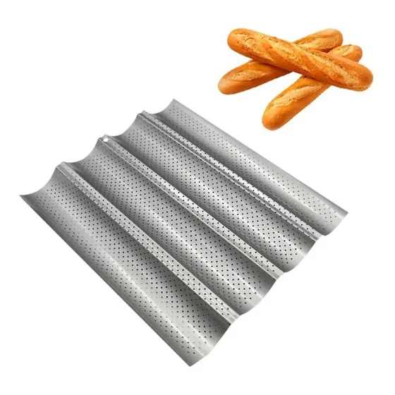 Molde Perforado Antiadherente Para Pan Francés Pan Baguette