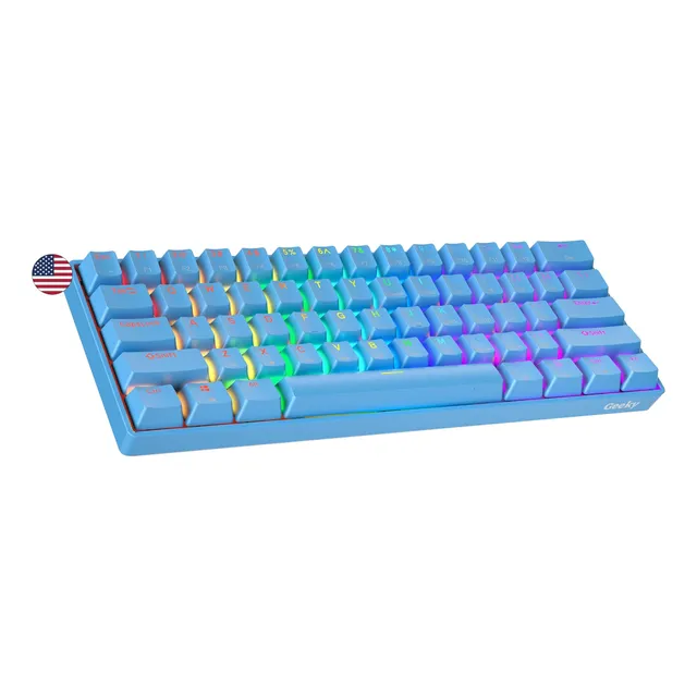 Geeky Gk61 Se: Teclado Mecánico Rgb Compacto Para Jugadores