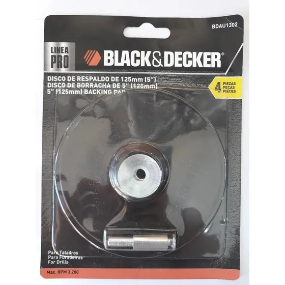 Disco De Goma 5'' 125mm Para Taladro Black + Decker Bdau1302