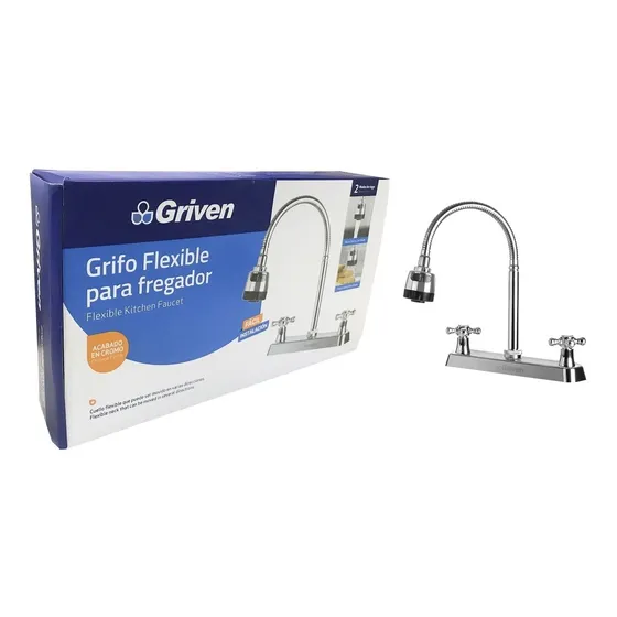 Llave Fregadero Doble Flexible 8 Pulgadas 