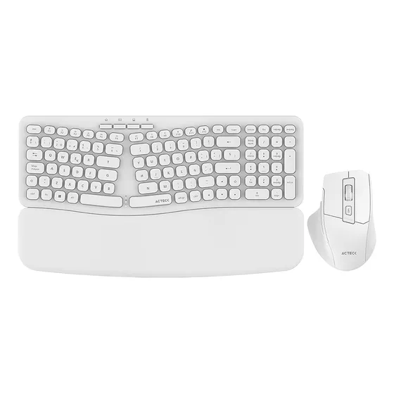 Kit 2 En 1 Teclado Y Mouse Acteck Mk650 Inalambrico Blanco