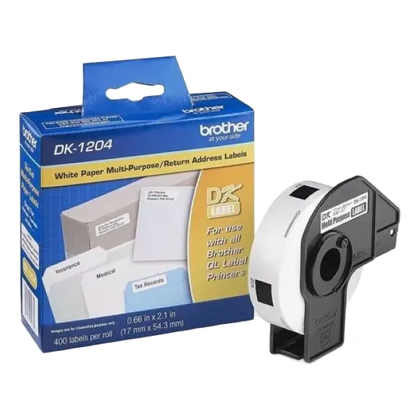 Etiqueta Pre Cortada Brother Dk1204 17mm X 54mm 400 Etiquet