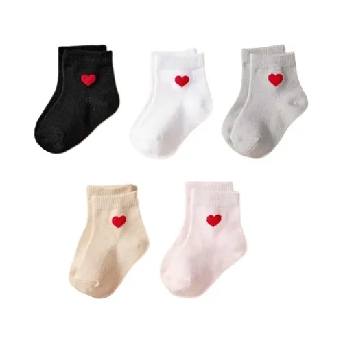 Medias De Bebé Con Diseño De Corazón Pack De 5 