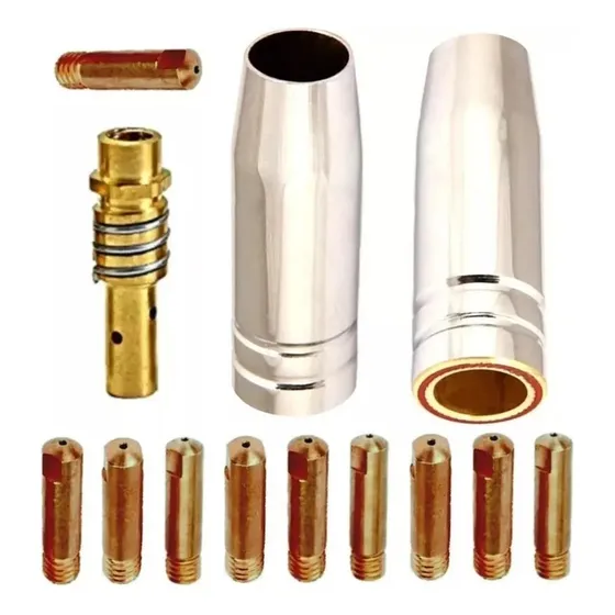 Kit Bico Difusor Bocal Tocha Solda Para Mig 0.8mm 130 15ak
