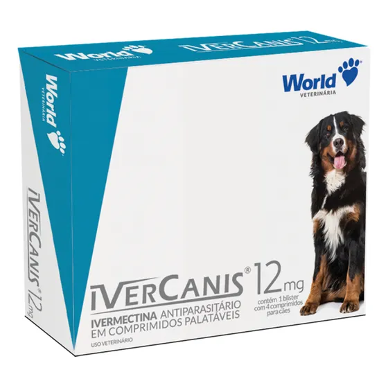 Remedio Carrapato Pulgas Sarna Para Cachorro 12mg Ivercanis
