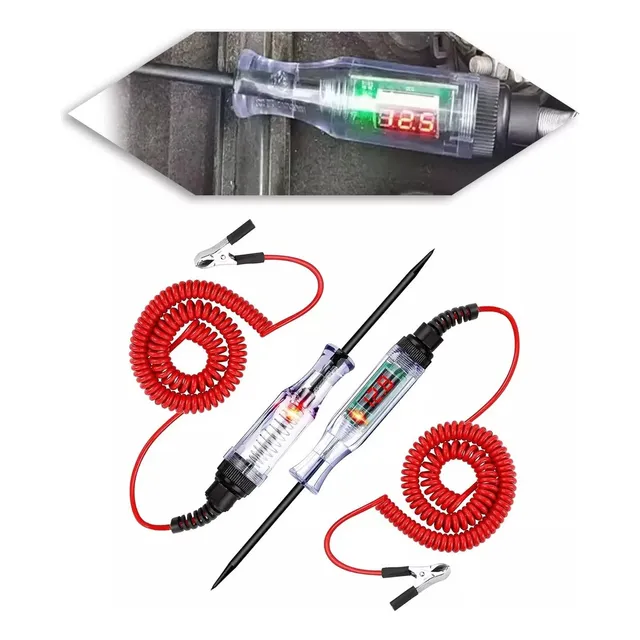 2pcs Probador De Corriente Automotriz Bolígrafo 6v-12v-24v