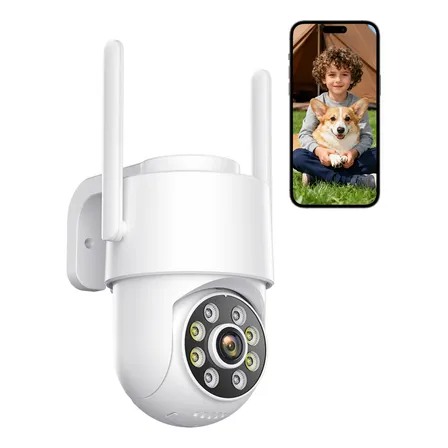 Câmera Ip Externa Ip66 Prova Dágua Wifi Icsee Full Hd 1080p Branco