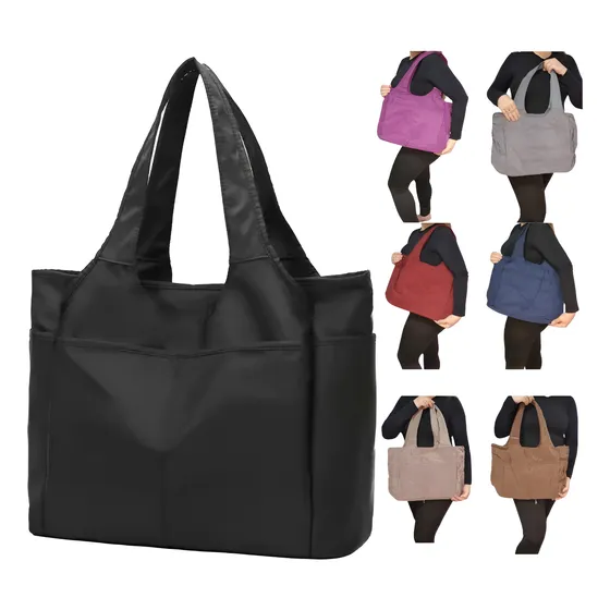 Bolsa Nylon Feminina Notebook Academia Trabalho C Divisórias