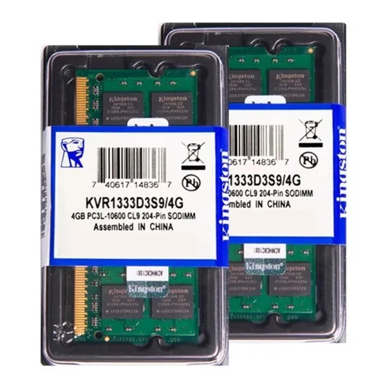 Memória Kingston Ddr3 4gb 1333 Mhz Notebook Kit C/ 02 Unid