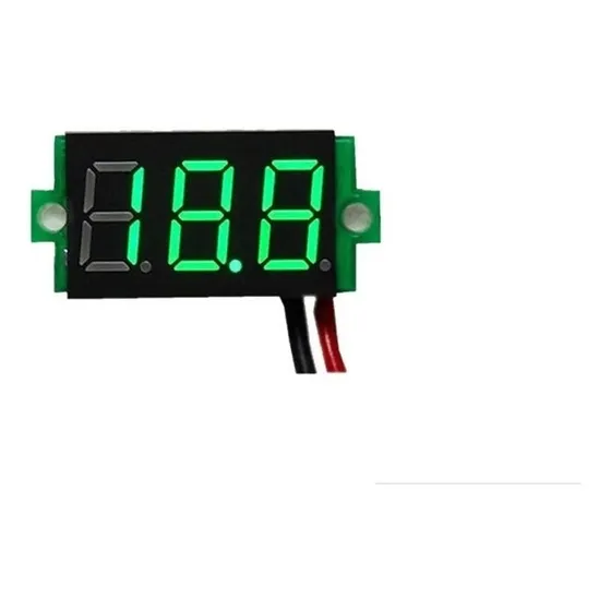 Voltimetro Digital Mini 7 Segmentos Tres Cables 0.36  Verde