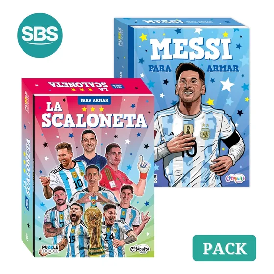 Pack Puzzle Para Armar - Messi + La Scaloneta - 2 Libros
