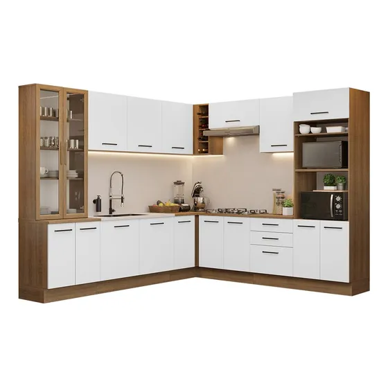 Cocina Integral Completa Armario De Vidrio Madesa Agata Mb 1