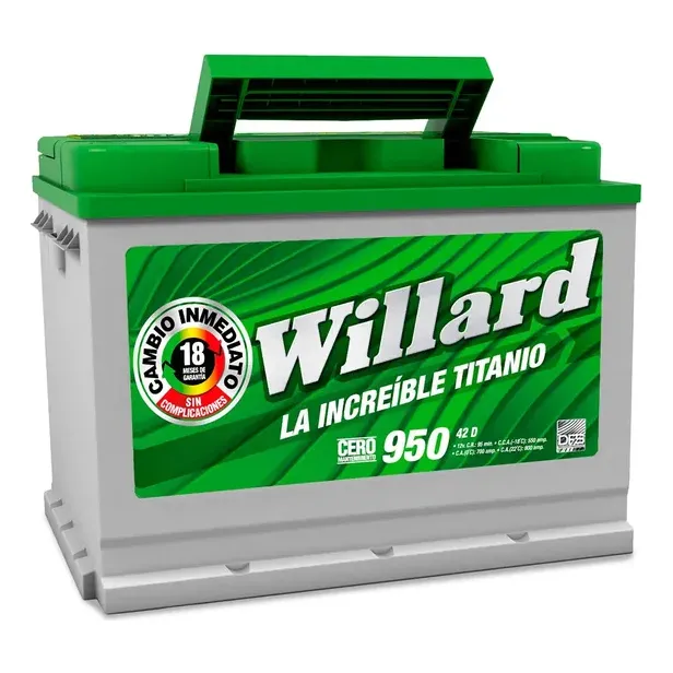Bateria Willard Titanio 42d-900 Ford Fiesta Titanium