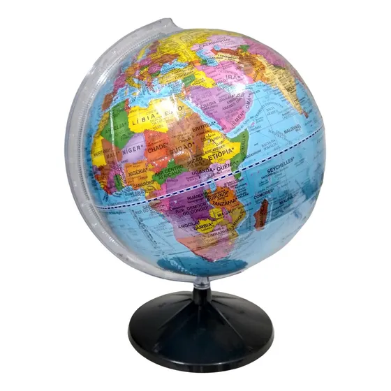 Globo Terrestre Político Tátil Braile Alto Relevo 30cm