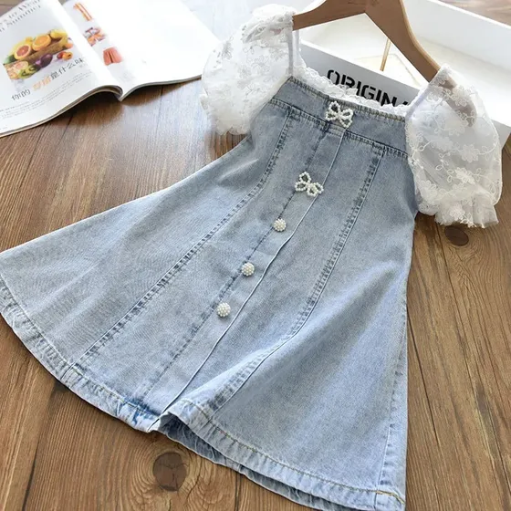 Vestido De Jeans Coquette Niñas