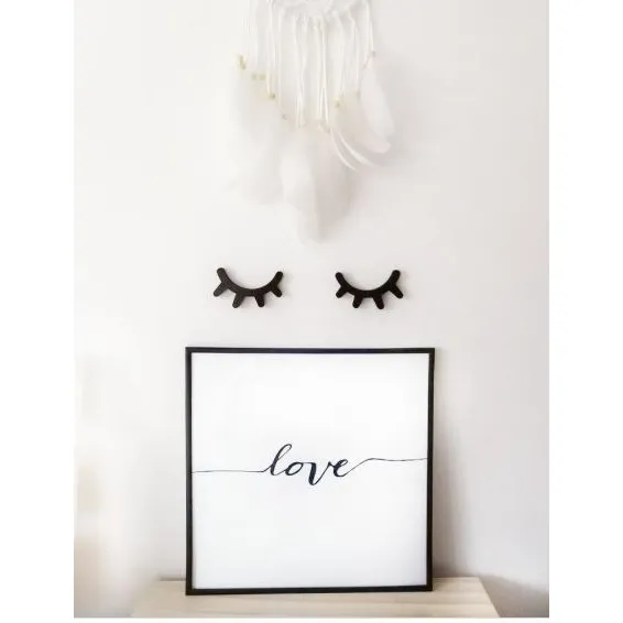 Par Cílios Unicórnio Decorativo 20cm Parede Quarto Decoração