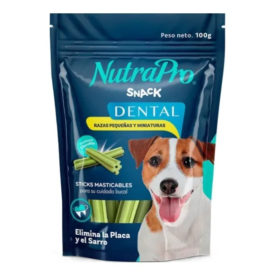 Nutrapro Perros Snack Dental Raza Pequeña Y Miniatura 100g