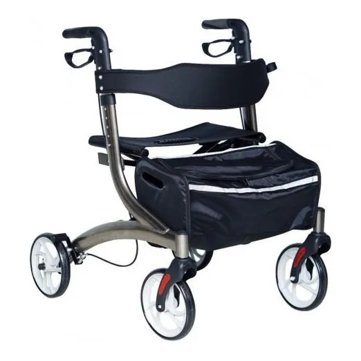 Andador 4 Ruedas Canasto Y Asiento Premium