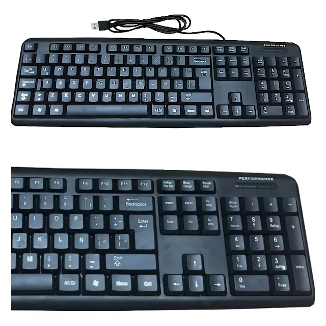 Teclado Performance Keq-022 Español Negro