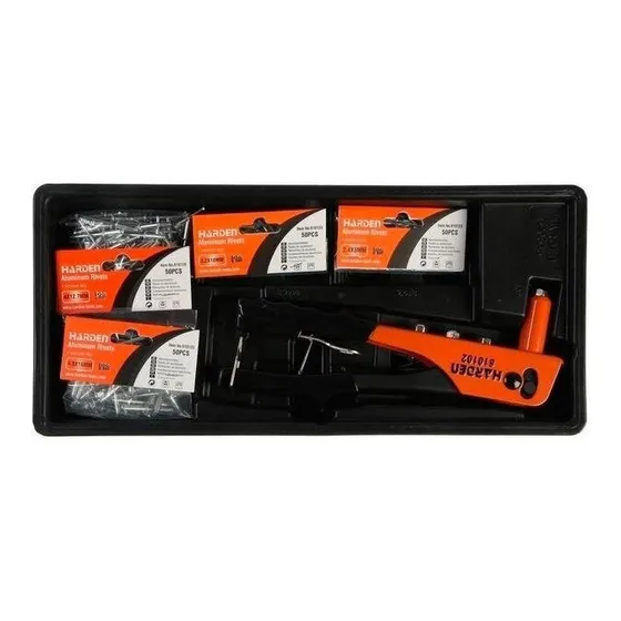 Remachadora Manual Set 201 Piezas Harden