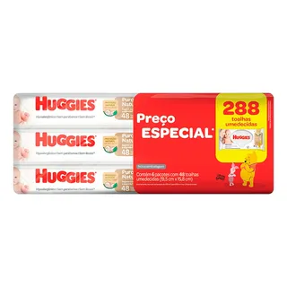 Pack Toalha Umedecida Sem Perfume Disney Baby Huggies Puro E Natural Pacote 6 Unidades Pack Toalha Umedecida Sem Perfume Disney Baby Huggies Puro E Natural Pacote 6 Unidades