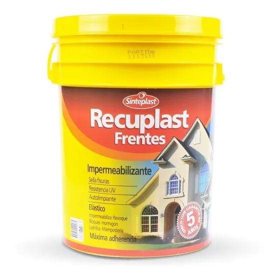 Recuplast Frente Impermeabilizante Blanco X 20lts +1pincel15