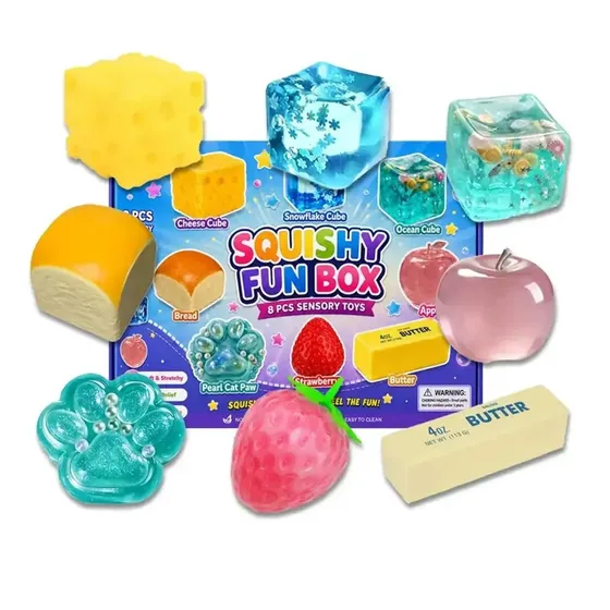 Juego De 8 Juguetes Sensoriales Squishy Antiestrés