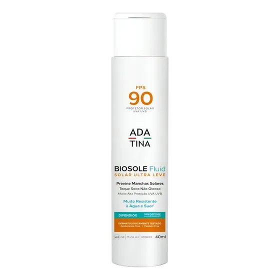 Protetor Solar 12HS Fluido Muito Resistente a Água e ao Suor Anti-Manchas Biosole Fluid FPS 90 - 40ml