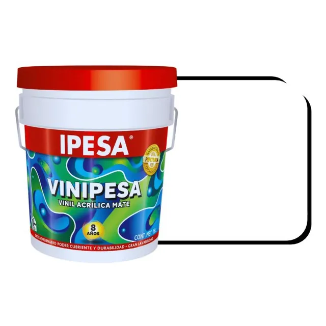 Pintura Vinílica Exterior 4 Litros Vinipesa 8 Años Galón Color Blanco